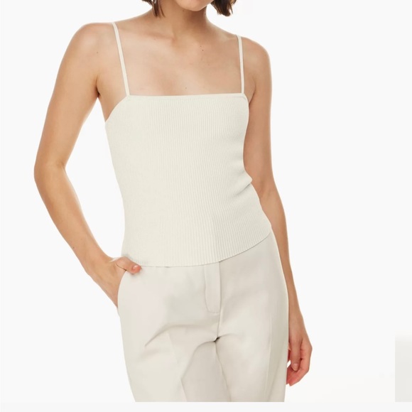 Babaton sculpt knit cami. Beige. Size small. - Picture 4 of 4